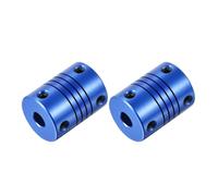 sourcing map 2Pcs 3mm to 6mm Aluminum Alloy Shaft Coupling L25xD19 Flexible Coupler with Screws Beam for 3D Printer CNC Machine DIY Encoders and Motors Shaft,Blue