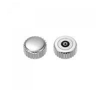 sourcing map 2Pcs 3mm Watch Crown Parts, Stainless Steel Flat Head Short Stem Watch Crown 2mm ID for Watch Repairs Silver Tone