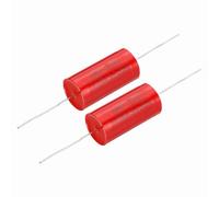 sourcing map 2pcs 4.7uf Frequency Divider Capacitor, 250V Red Axial Audio Speaker Crossover MKP Film Capacitor