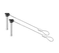 sourcing map 2Pcs 4.8mmx25mm Quick Release Pins with Loss Prevention Cord, 316 Stainless Steel Marine Hardware for Marine Mountain Seat, Ship Outfitting, Shipbuilding, Silver