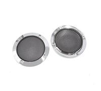 sourcing map 2Pcs 4 Inch Chrome Plating Car Audio Woofer Subwoofer Mesh Cover