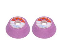 sourcing map 2pcs 4-Inch Flaring Cup Grinding Wheel 80 Grits Pink Aluminum Oxide PA Surface Grinding Ceramic Tools