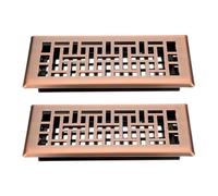 sourcing map 2Pcs 4" x 10" Floor Register, Heavy Duty Carbon Steel Adjustable Floor Vents Decorative Air Vent Covers for Home Bedroom Kitchen, Oil Rubbed Bronze