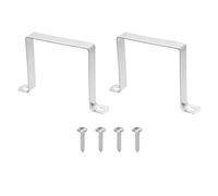 sourcing map 2pcs 4" x 4" Square Pipe Clamp, 304 Stainless Steel U Shaped Connector Bracket Heavy Duty Tube Strap Buckle with Self-Tapping Screws for Tube Installation