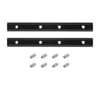 sourcing map 2pcs 40 Series Straight Line Connector 4 Inch with M6 Mounting Screws Corner Bracket for T/V Slot 4040 Series Carbon Steel Extrusion Profile, Black