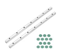 sourcing map 2Pcs 400mm HGR15 Linear Guide Rail, Bearing Steel Linear Motion Guideway for DIY CNC Routers Lathes Mills Automatic Equipment