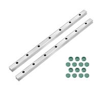 sourcing map 2Pcs 400mm HGR20 Linear Guide Rail, Bearing Steel Linear Motion Guideway for DIY CNC Routers Lathes Mills Automatic Equipment
