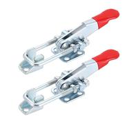 sourcing map 2pcs 40323 Toggle Latch Clamp M5 x 30mm 400lbs Holding Capacity Adjustable Quick Release Pull Latches Galvanized Iron Hasp Clamps for Smoker Lid Jig Tool Box Case Door