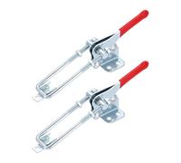 sourcing map 2pcs 40324 Toggle Latch Clamp M5 x 45mm 500lbs Holding Capacity Adjustable Quick Release Pull Latches Galvanized Iron Hasp Clamps for Smoker Lid Jig Tool Box Case Door