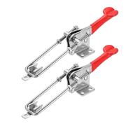 sourcing map 2pcs 40334 Toggle Latch Clamp M6 x 45mm 992lbs Holding Capacity Adjustable Quick Release Pull Latches 304 Stainless Steel Hasp Clamps for Smoker Lid Jig Tool Box Case Door