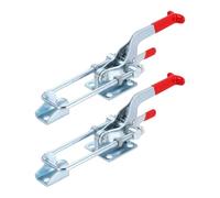 sourcing map 2pcs 40341 Toggle Latch Clamp M8 x 60mm 2183lbs Holding Capacity Adjustable Quick Release Pull Latches Galvanized Iron Hasp Clamps for Smoker Lid Jig Tool Box Case Door