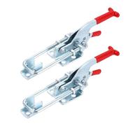 sourcing map 2pcs 431 Toggle Latch Clamp M6 x 46mm 772lbs Holding Capacity Adjustable Quick Release Pull Latches Galvanized Iron Hasp Clamps for Smoker Lid Jig Tool Box Case Door
