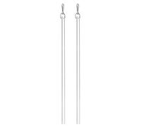 sourcing map 2Pcs 43cm Clear Curtain Pull Rod, Acrylic Blind Wand Replacement Part with Hook, Window Blind Tilt Wand for Window Opener Accessory