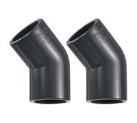 sourcing map 2pcs 45 Degree Elbow PVC Pipe Fittings 3/4" 2 Way Furniture Grade PVC Corner Connectors Angle Elbow Side Outlet for Sewer Plumbing Drain Pipe Water Supplies Build Garden