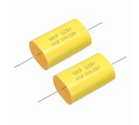 sourcing map 2Pcs 47uF Frequency Divider Capacitor, 250V Audio Speaker Crossover Non-Polarity Polypropylene MKP Film Capacitor