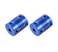 sourcing map 2Pcs 4mm to 5mm Aluminum Alloy Shaft Coupling L25xD19 Flexible Coupler with Screws Beam for 3D Printer CNC Machine DIY Encoders and Motors Shaft,Blue