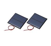 sourcing map 2Pcs 5.5V 0.33W 60mA Mini Solar Panels, Small Polycrystalline Solar Cell Panel with Cable for DIY Electric Toy Materials Kits Charger