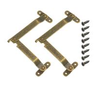 sourcing map 2Pcs 5.71"x0.35" Folding Support Lid Hinges, Lift Up Lid Stay Hinge, 180 Degree Rotatable Metal Retro Hinges with Screws for Wooden Cases Boxes Display Trunk Chest, Bronze