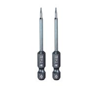 sourcing map 2pcs 5-Point Torx Screwdriver Bit 1/4" Hex Shank 4mm Magnetic Head 2.6" Length S2 Steel Pentagon Star Screw Driver Bit for Repair Work Electric Screwdriver, Blue