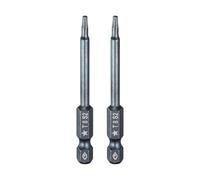 sourcing map 2pcs 5-Point Torx Screwdriver Bit 1/4" Hex Shank 8mm Magnetic Head 2.6" Length S2 Steel Pentagon Star Screw Driver Bit for Repair Work Electric Screwdriver, Blue