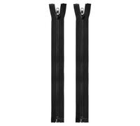 sourcing map 2pcs #5 Sewing Invisible Plastic Zips 11 Inch Resin Hidden Replacement Coil Zipper for DIY Craft Bag Garment Home Textile Clothes, Black