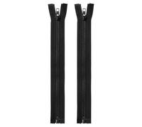 sourcing map 2pcs #5 Sewing Invisible Zippers 10 Inch Resin Hidden Replacement Coil Zipper for DIY Craft Bag Garment Home Textile Clothes, Black