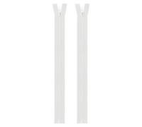 sourcing map 2pcs #5 Sewing Invisible Zippers 15 Inch Resin Hidden Replacement Coil Zipper for DIY Craft Bag Garment Home Textile Clothes, White