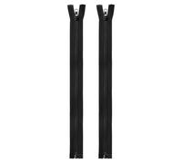 sourcing map 2pcs #5 Sewing Invisible Zippers 15 Inch Resin Hidden Replacement Coil Zipper for DIY Craft Bag Garment Home Textile Clothes, Black