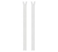 sourcing map 2pcs #5 Sewing Invisible Zippers 18 Inch Resin Hidden Replacement Plastic Coil Zipper for DIY Craft Bag Garment Home Textile Clothes, White