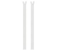 sourcing map 2pcs #5 Sewing Invisible Zippers 20 Inch Resin Hidden Replacement Coil Plastic Zip for DIY Craft Bag Garment Home Textile Clothes, White