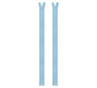 sourcing map 2pcs #5 Sewing Invisible Zippers 20 Inch Resin Hidden Replacement Coil Zipper for DIY Craft Bag Garment Home Textile Clothes, Light Blue