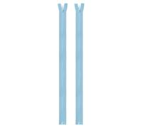 sourcing map 2pcs #5 Sewing Invisible Zippers 22 Inch Resin Hidden Replacement Coil Zipper for DIY Craft Bag Garment Home Textile Clothes, Light Blue