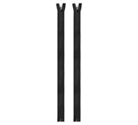 sourcing map 2pcs #5 Sewing Invisible Zippers 22 Inch Resin Hidden Replacement Coil Zipper for DIY Craft Bag Garment Home Textile Clothes, Black