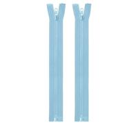 sourcing map 2pcs #5 Sewing Jacket Zippers 10 Inch Resin Coats Replacement Coil Zipper for DIY Craft Bag Garment Home Textile Clothes, Light Blue