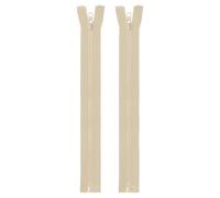 sourcing map 2pcs #5 Sewing Jacket Zippers 11 Inch Resin Coats Replacement Coil Zipper for DIY Craft Bag Garment Home Textile Clothes, Beige