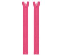 sourcing map 2pcs #5 Sewing Jacket Zippers 12 Inch Resin Coats Replacement Coil Zipper for DIY Craft Bag Garment Home Textile Clothes, Rose Red