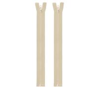 sourcing map 2pcs #5 Sewing Jacket Zippers 12 Inch Resin Coats Replacement Coil Zipper for DIY Craft Bag Garment Home Textile Clothes, Beige