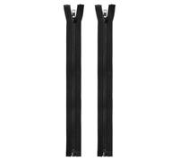 sourcing map 2pcs #5 Sewing Jacket Zippers 13 Inch Resin Coats Replacement Coil Zipper for DIY Craft Bag Garment Home Textile Clothes, Black