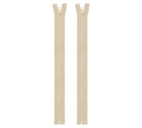 sourcing map 2pcs #5 Sewing Jacket Zippers 14 Inch Resin Coats Replacement Coil Zipper for DIY Craft Bag Garment Home Textile Clothes, Beige