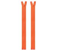 sourcing map 2pcs #5 Sewing Jacket Zippers 14 Inch Resin Coats Replacement Coil Zipper for DIY Craft Bag Garment Home Textile Clothes, Orange Red
