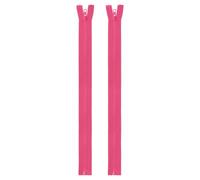 sourcing map 2pcs #5 Sewing Jacket Zippers 16 Inch Resin Coats Replacement Coil Zipper for DIY Craft Bag Garment Home Textile Clothes, Rose Red