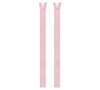 sourcing map 2pcs #5 Sewing Jacket Zippers 18 Inch Resin Coats Replacement Coil Zipper for DIY Craft Bag Garment Home Textile Clothes, Pink