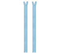 sourcing map 2pcs #5 Sewing Jacket Zippers 18 Inch Resin Coats Replacement Coil Zipper for DIY Craft Bag Garment Home Textile Clothes, Light Blue