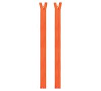 sourcing map 2pcs #5 Sewing Jacket Zippers 18 Inch Resin Coats Replacement Coil Zipper for DIY Craft Bag Garment Home Textile Clothes, Orange Red