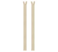 sourcing map 2pcs #5 Sewing Jacket Zippers 20 Inch Resin Coats Replacement Coil Zipper for DIY Craft Bag Garment Home Textile Clothes, Beige