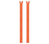 sourcing map 2pcs #5 Sewing Jacket Zippers 20 Inch Resin Coats Replacement Coil Zipper for DIY Craft Bag Garment Home Textile Clothes, Orange Red