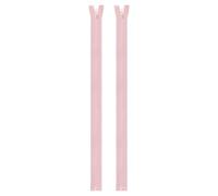 sourcing map 2pcs #5 Sewing Jacket Zippers 22 Inch Resin Coats Replacement Coil Zipper for DIY Craft Bag Garment Home Textile Clothes, Pink