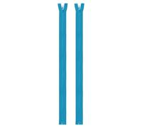 sourcing map 2pcs #5 Sewing Jacket Zippers 22 Inch Resin Coats Replacement Coil Zipper for DIY Craft Bag Garment Home Textile Clothes, Blue