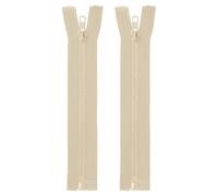 sourcing map 2pcs #5 Sewing Jacket Zippers 7 Inch Resin Coats Replacement Coil Zipper for DIY Craft Bag Garment Home Textile Clothes, Beige