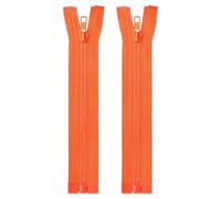 sourcing map 2pcs #5 Sewing Jacket Zippers 7 Inch Resin Coats Replacement Coil Zipper for DIY Craft Bag Garment Home Textile Clothes, Orange Red